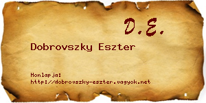 Dobrovszky Eszter névjegykártya