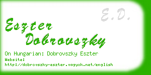 eszter dobrovszky business card